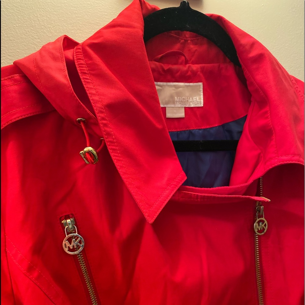 Michael Kors Red Rain Jacket - XL